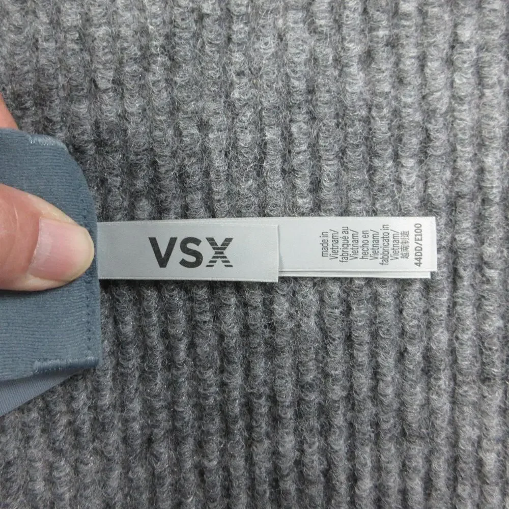 VSX Bra Womens 44DD Gray Feather-Weight Max Molded Wireless Hook & Eye NWT